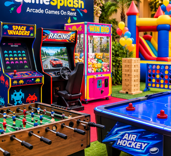 **Alt Text:** `Arcade games on rent in Noida, Delhi NCR and Gurugram for events`